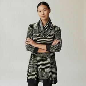 IC by Connie K Tunic Top with Scarf Wrap Size Medium